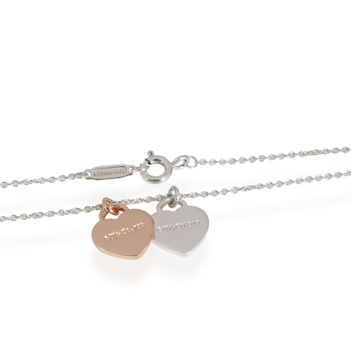 Tiffany Two Heart Necklace Silver 2024 | favors.com